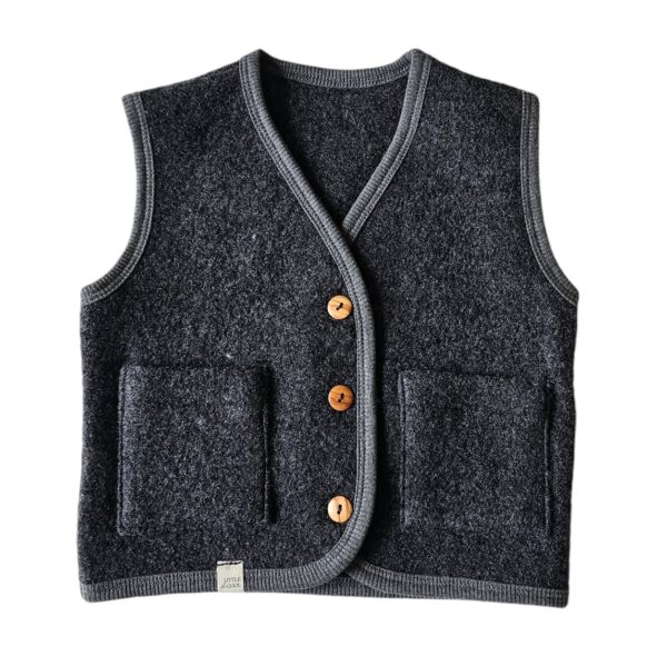 Wol gilet Bobbi gray