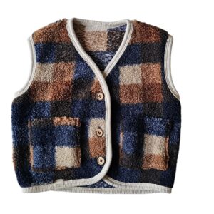 Teddy gilet Bobbi ruit
