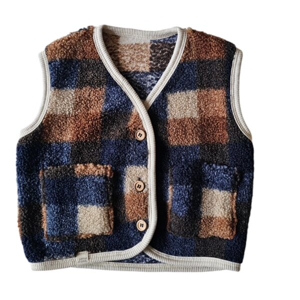 Teddy gilet Bobbi ruit