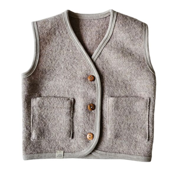 Wol gilet Bobbi beige