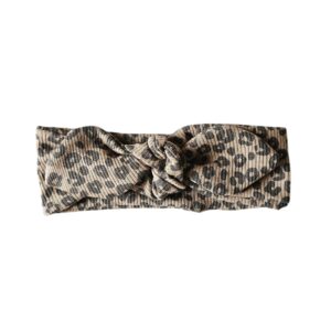 Haarband Breed - rib panter dark beige