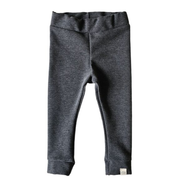 Skinny legging - rib dark gray melange*