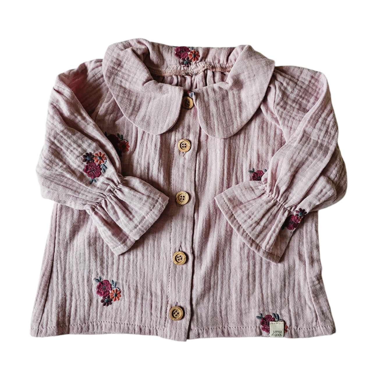 Blouse Embroidery herfst bloemen - 86/92