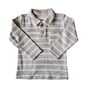 Polo - Rib brede streep beige