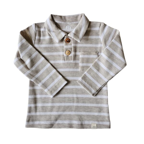 Polo - Rib brede streep beige