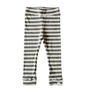 Skinny legging - Big rib streep green
