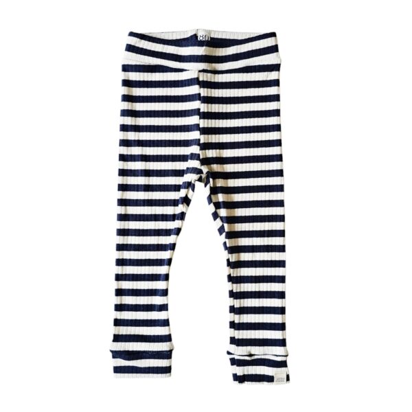 Skinny legging - Big rib streep blue
