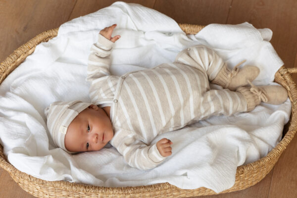 Boxpakje - Sam rib brede streep beige - Afbeelding 2