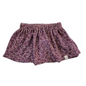 Rokje  Flowers lila rib