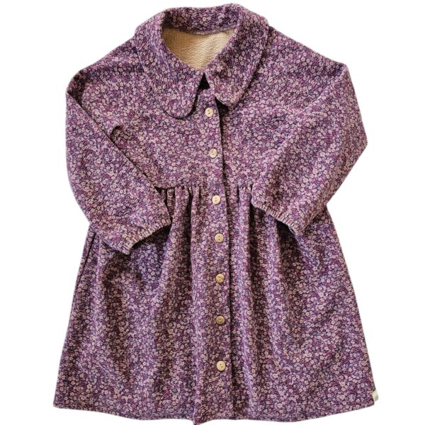 Jurkje flowers rib lila - Afbeelding 2