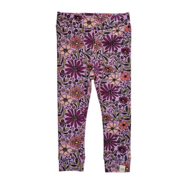 Skinny legging - Big flowers lila