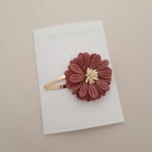 Mini&loved -   Wine Red Big Blossom clip groot (1 stuk)