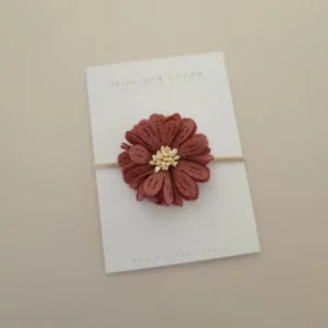 Mini&loved - Haarelastiek | Wine Red Big Blossom