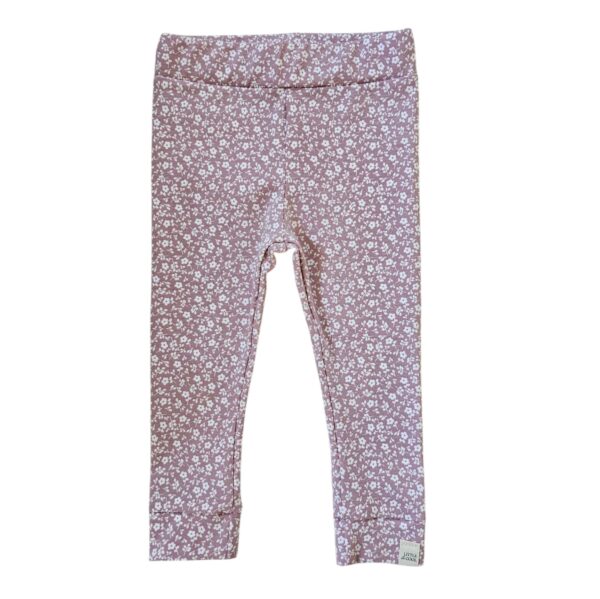 Skinny legging - flowers roze