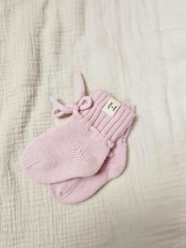 Little and Cool merino wol Babysokjes old pink