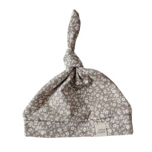 Newborn Mutsje los - flowers beige