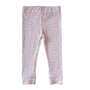 Skinny legging - flowers roze