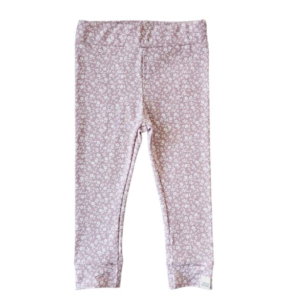 Skinny legging - flowers roze