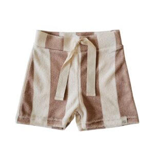 Korte broek - badstof brede streep