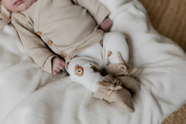 Longsleeve - overslag rib beige streep - Afbeelding 4