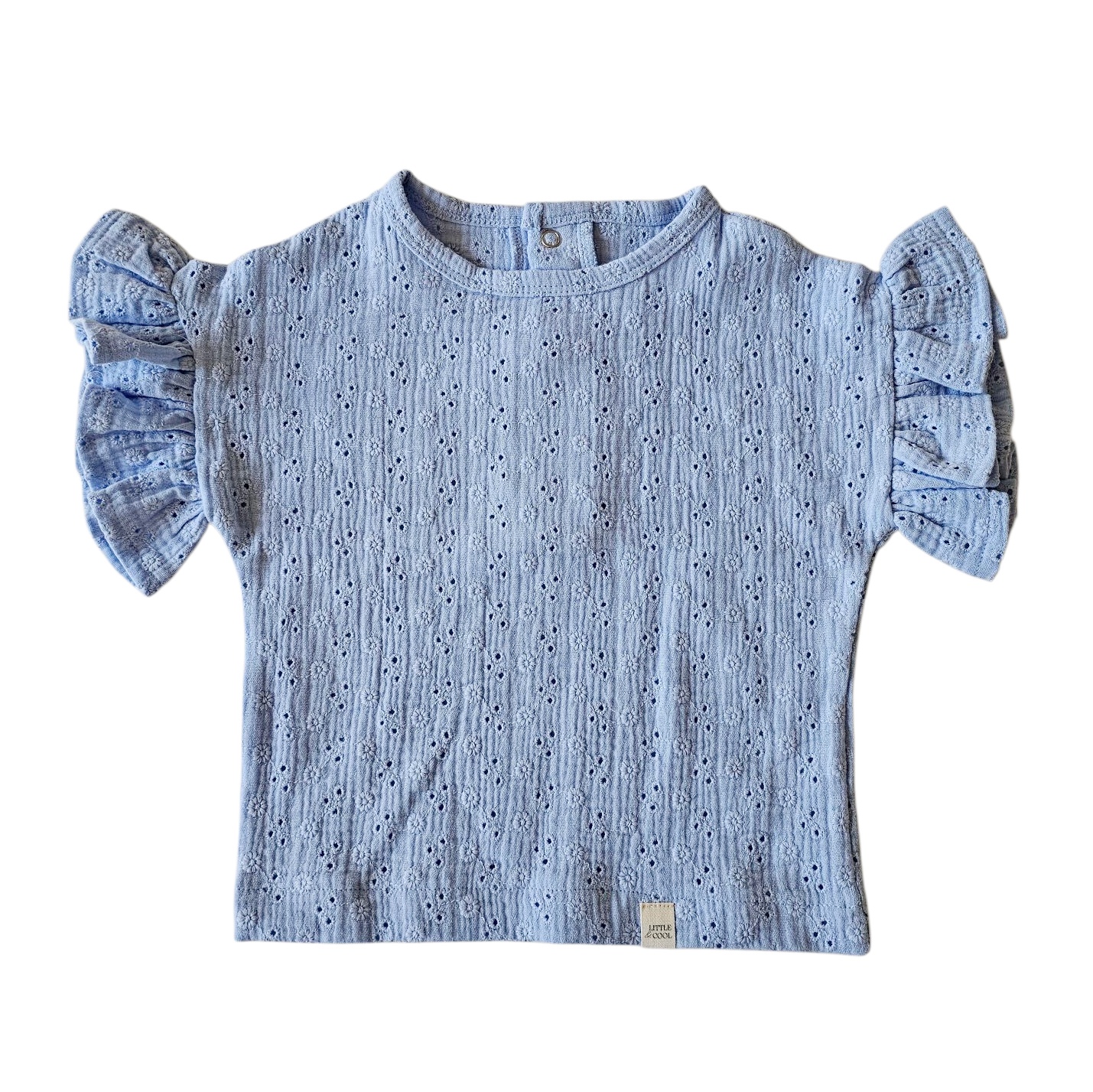 Shirt lott  Embroidery  baby blue - 86/92