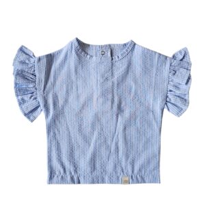 Shirt lott streep baby blue