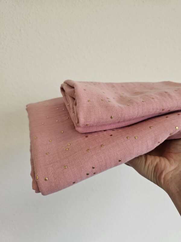 XL Beach Swaddle - golden dots pink