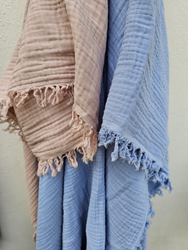 XL Beach Swaddle - blauw franjers - Afbeelding 2