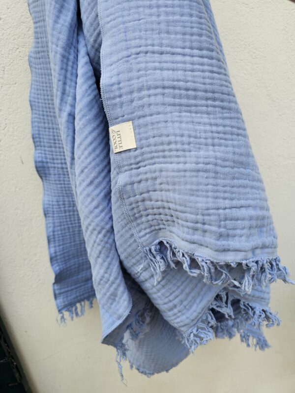 XL Beach Swaddle - blauw franjers