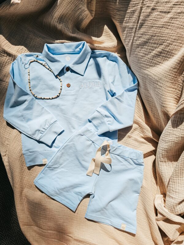 Polo sweater Baby blue - Afbeelding 2