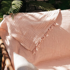 XL Beach Swaddle - Pink franjers TRIPLE
