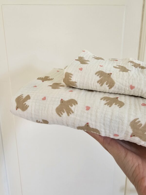 Swaddle - BIRDS -  NATURAL