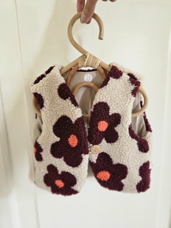 Teddy gilet bloemen