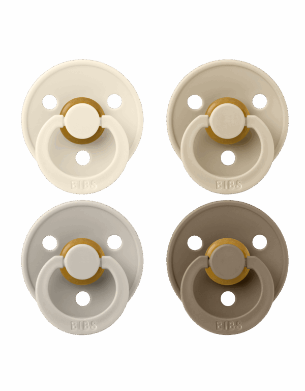 BIBS Colour 4 pack Ivory/Sand/Vanilla/Dark Oak