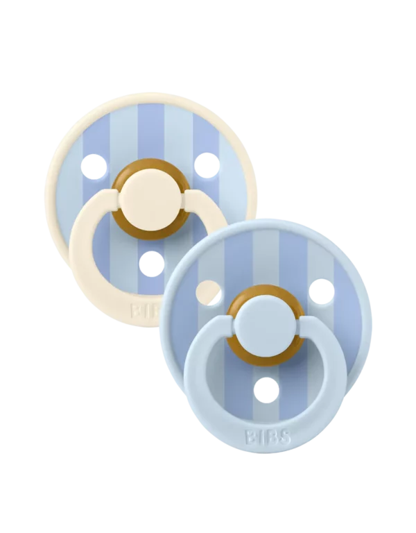BIBS Studio Colour Block 2 pack Baby Blue / Dusty Blue mix