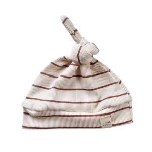 Newborn Mutsje los - Rib streep brown