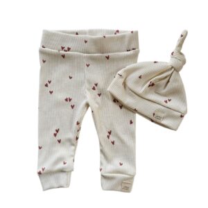 Newborn set - Hartjes klei roze