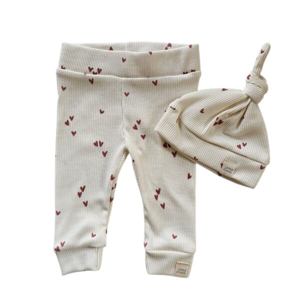Newborn set - Hartjes klei roze