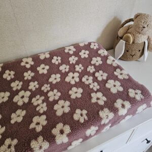 Aankleedkussenhoes -flowers pink teddy