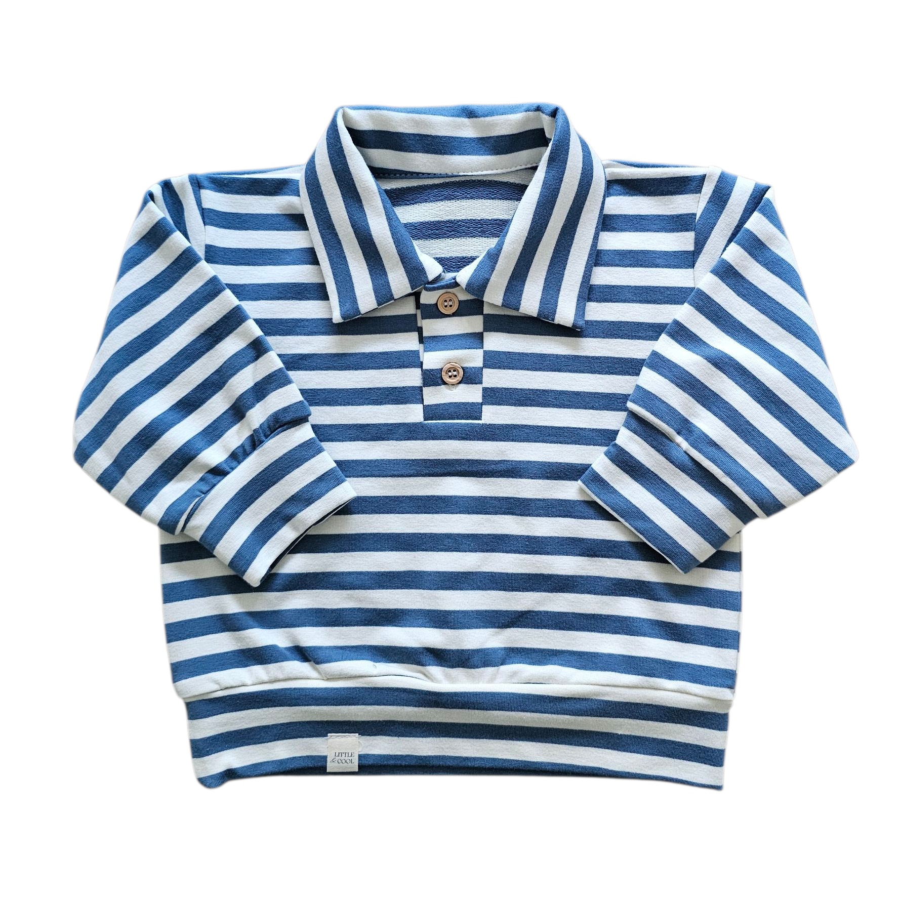 Polo sweater Streep blue - 74/80