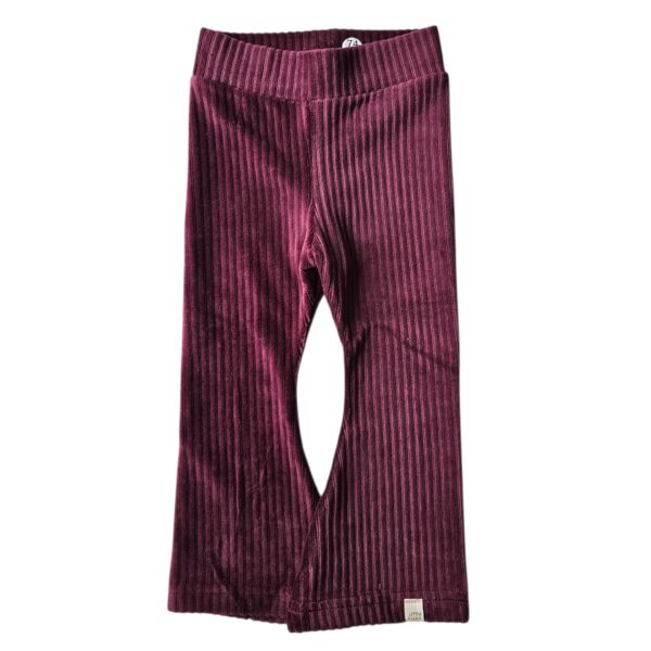 Flared - rib donker rood