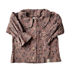 Blouse bloemen bruin