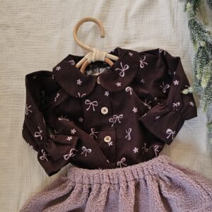 Blouse rib strik old lila