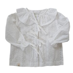 Blouse strikjes embroderie