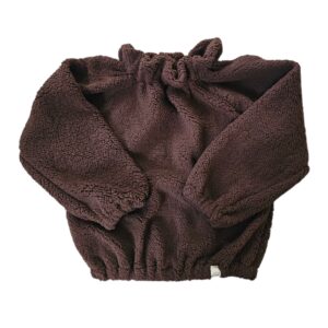 Ballon trui teddy donker bruin met kraag