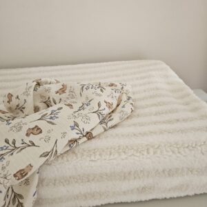 Aankleedkussenhoes -Teddy streep beige