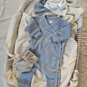 Boxpakje - Sam rib staalblauw