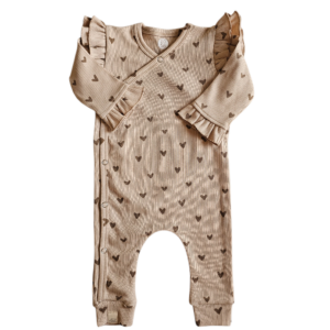 Boxpakje Jill - Ruffel Rib hartjes naturel