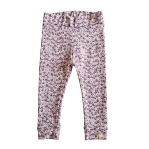 Skinny legging -lila mini bloemen