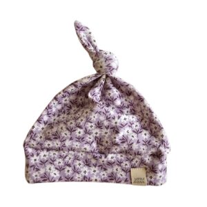 Newborn Mutsje los -lila bloemen mini